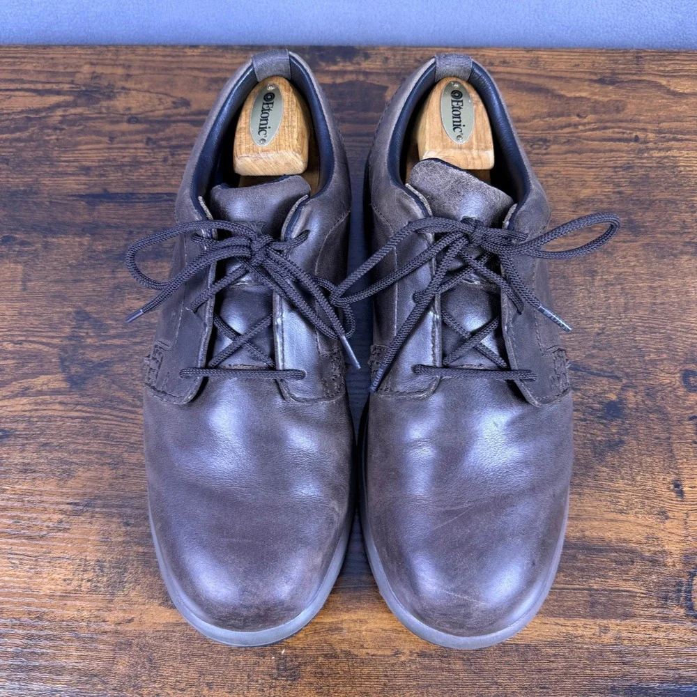 Worx by Red Wing Oxford Work Shoes Mens 11WW Brown Leather Slip Resistant